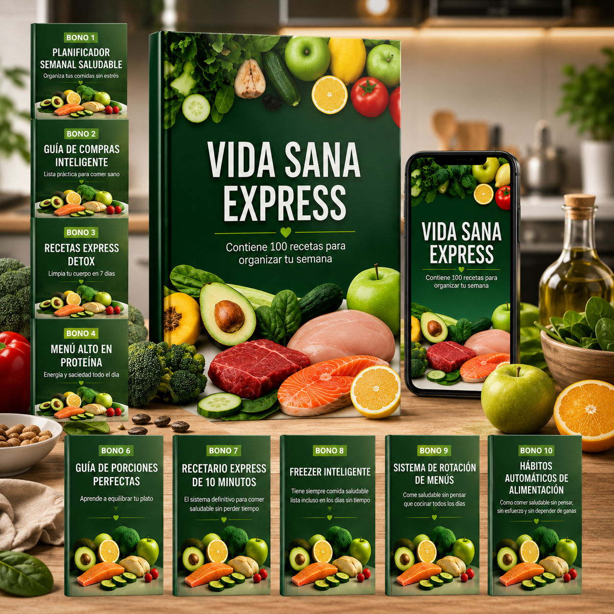 Recetas saludables: 100 RECETAS SALUDABLES PARA ORGANIZAR TU SEMANA.
